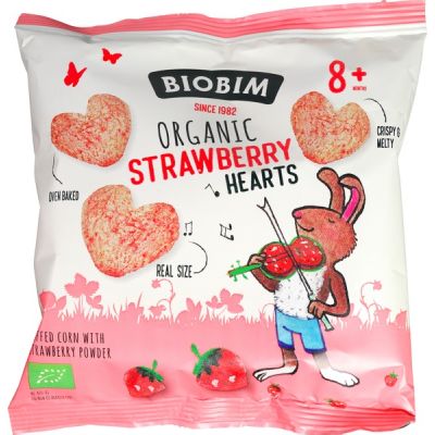 Strawberry Hearts van Biobim, 8 x 20 g